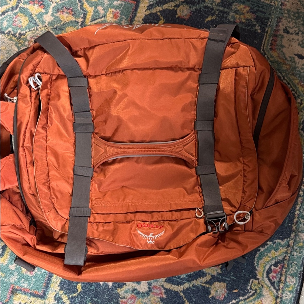 OSPREY Transporter 95 Duffel Bag - Light Rust and Brown/Grey